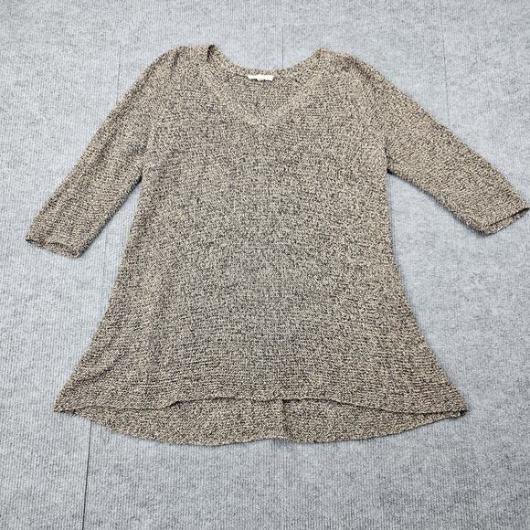 Eileen Fisher Sweater Womens Petite Small Linen Coastal Minimal Layer Granola - Picture 1 of 6
